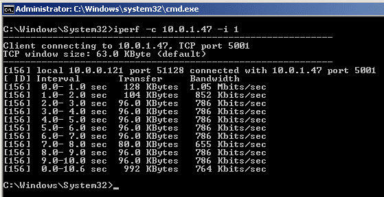Iperf server. Iperf server